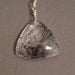Quartz with Black Tourmaline Sterling Silver Pendant Necklace