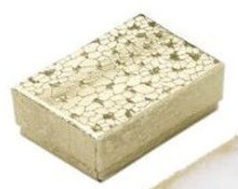 Gold Foil Cotton Filled Earring Boxes 6 pcs Great Quality