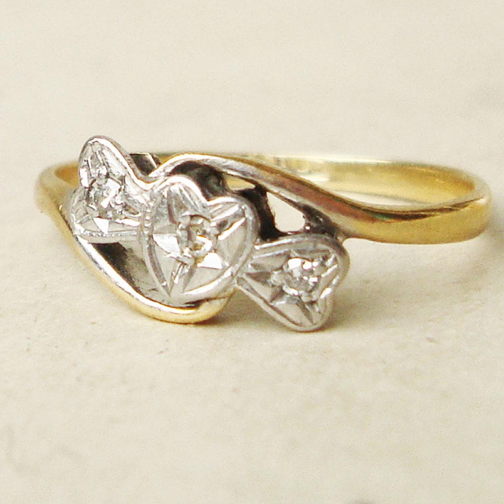 Vintage Heart Diamond Ring 6