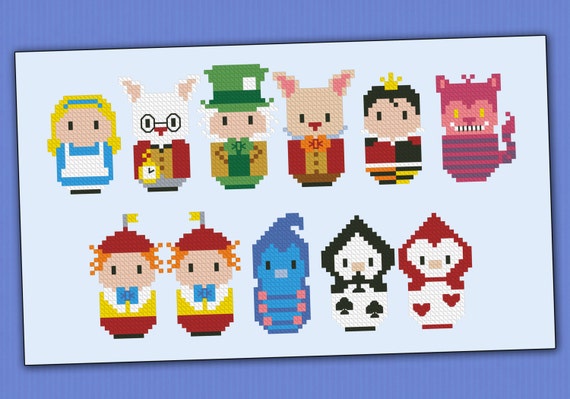 Alice in Wonderland parody - Cross stitch PDF pattern