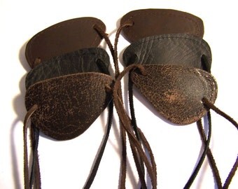 Leather Eye Patch Metal Gear Solid Snake Big Boss Cosplay Costume eyepatch - Choose brown, Distressed, or black - By Darkwear Clothing