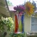 Colors one-of-a-kind Vase - Hangs on a window or wall, holds water and flowers