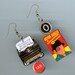 Book Cover earrings - typewriter key jewelry - A Clockwork Orange quote - reader's literary book club gift - banned censored challenged