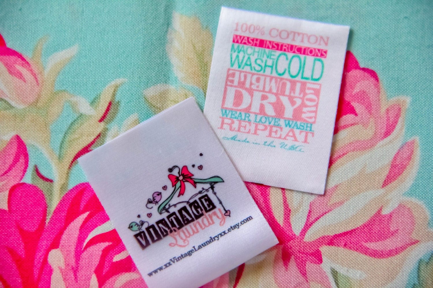 Custom Satin Clothing Labels Sewing Tags by customcouturelabelco