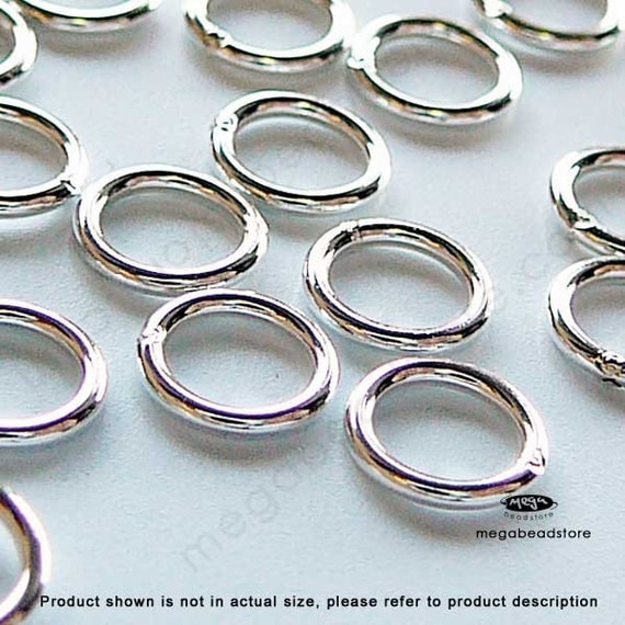 6mm Sterling Silver Closed (soldered) Jump Rings 19 Gauge Connectors ...