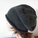 Knit Souchy Hat in Charcoal Gray