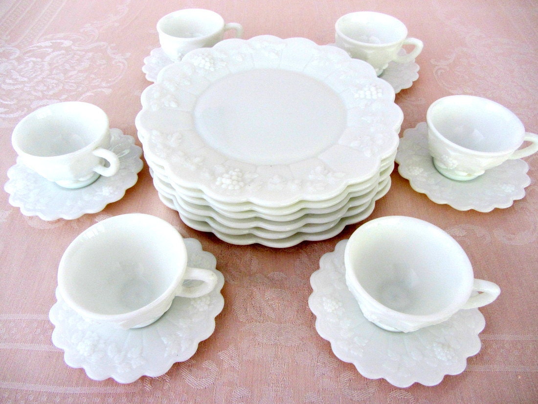 Westmoreland 32 Piece Milk Glass Dinnerware or Luncheon Set
