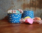 12 True Blue with White Dots Baking Cups -- Paper Nut Cups 3.5oz Il_170x135