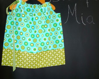 SAMPLE - Pillowcase Dress or Top - Dots - Will fit Size 6-12 month up to 2T - by Boutique Mia and More - Ready To Ship