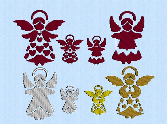 Guardian Angel Set of Four Designs in Two Sizes Machine Embroidery ...