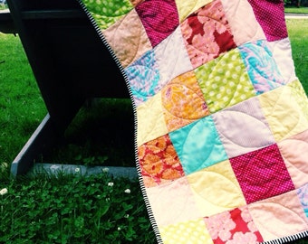 SALE Modern Baby Girl Quilt