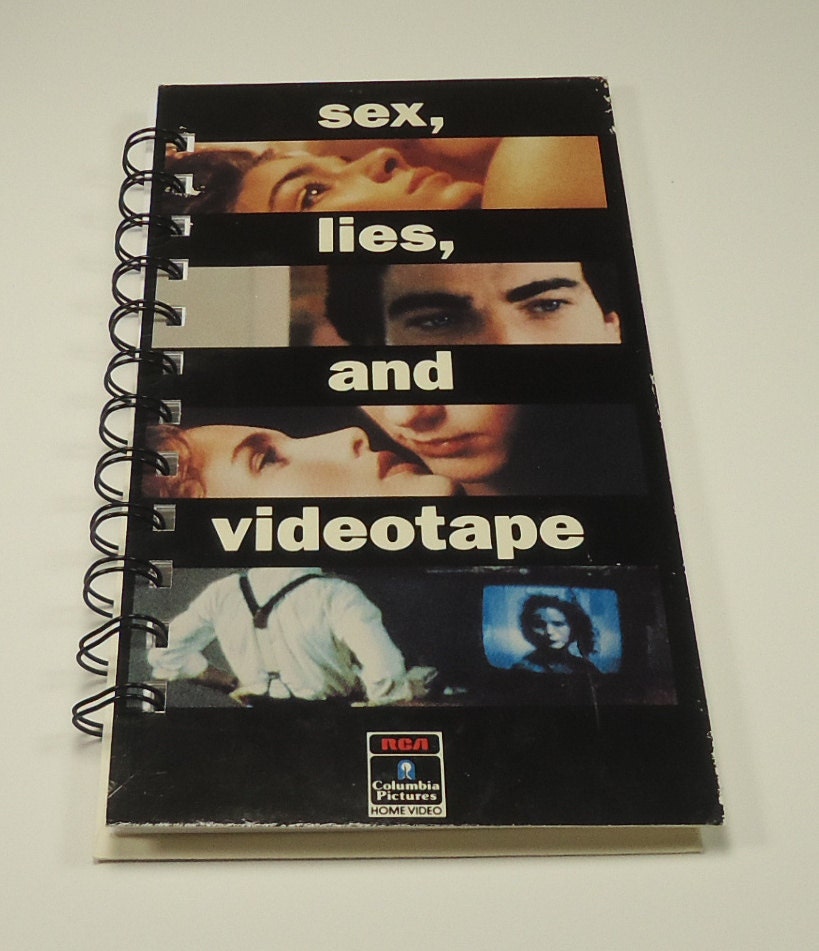 Sex Lies And Videotape Upcycled Spiral Bound Notebook 1434