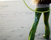 Dancing Green Handmade Batik Yoga Pants - Custom Made