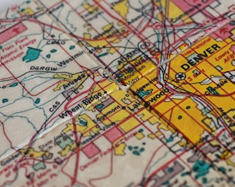 Denver Map Coasters - set of 4