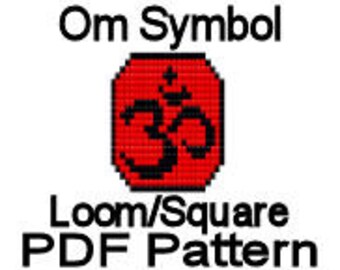 Loom Bead Pattern Om Symbol Beaded Graph Pattern Loom Square Stitch PDF File Delica Seed Beads