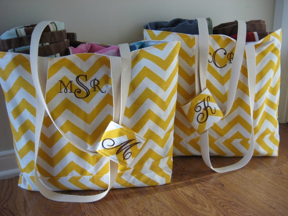 Gift Totes - Personalized Bridesmaids Totes - Beach Wedding Gifts ...