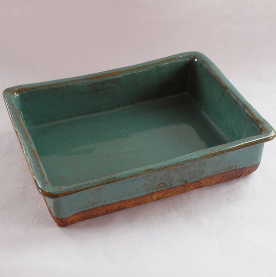 Pottery baking dish handmade stoneware