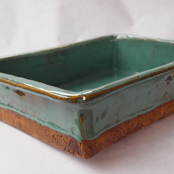Pottery baking dish handmade stoneware