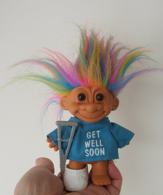 Vintage Get Well Troll Doll by Russ Berrie