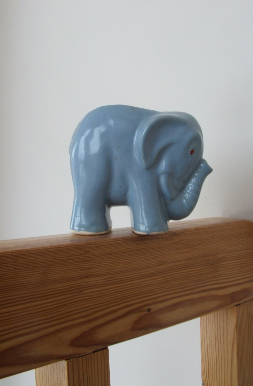 Mid Century Blue Elephant Planter