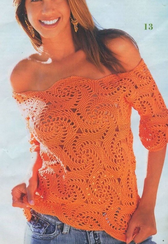 MADE TO ORDER summer beach crochet blouse RI16 by CottonMystery
