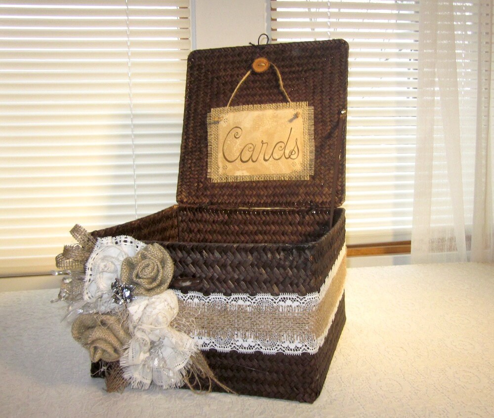 Rustic Wedding Card Holder Large