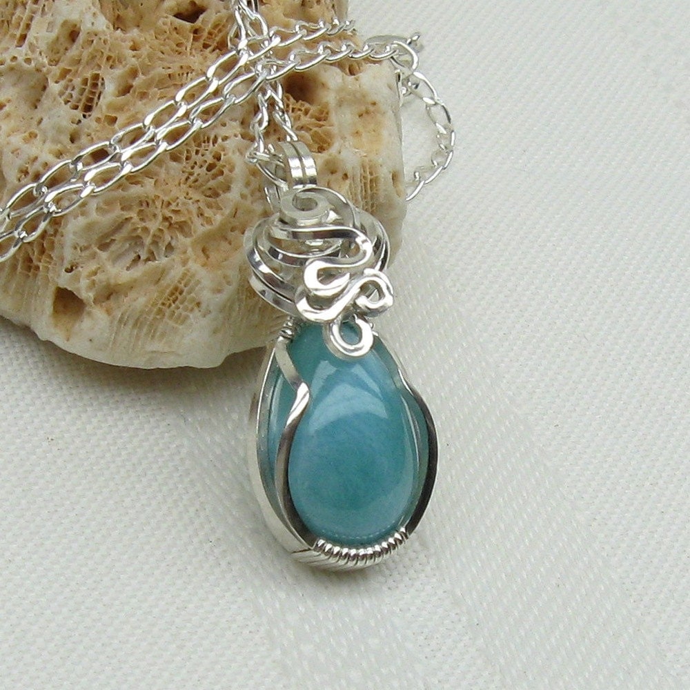 Larimar Larimar Necklace Larimar Pendant Larimar Jewelry