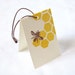 Honeycomb and Honeybee folded mini gift tags, set of 10