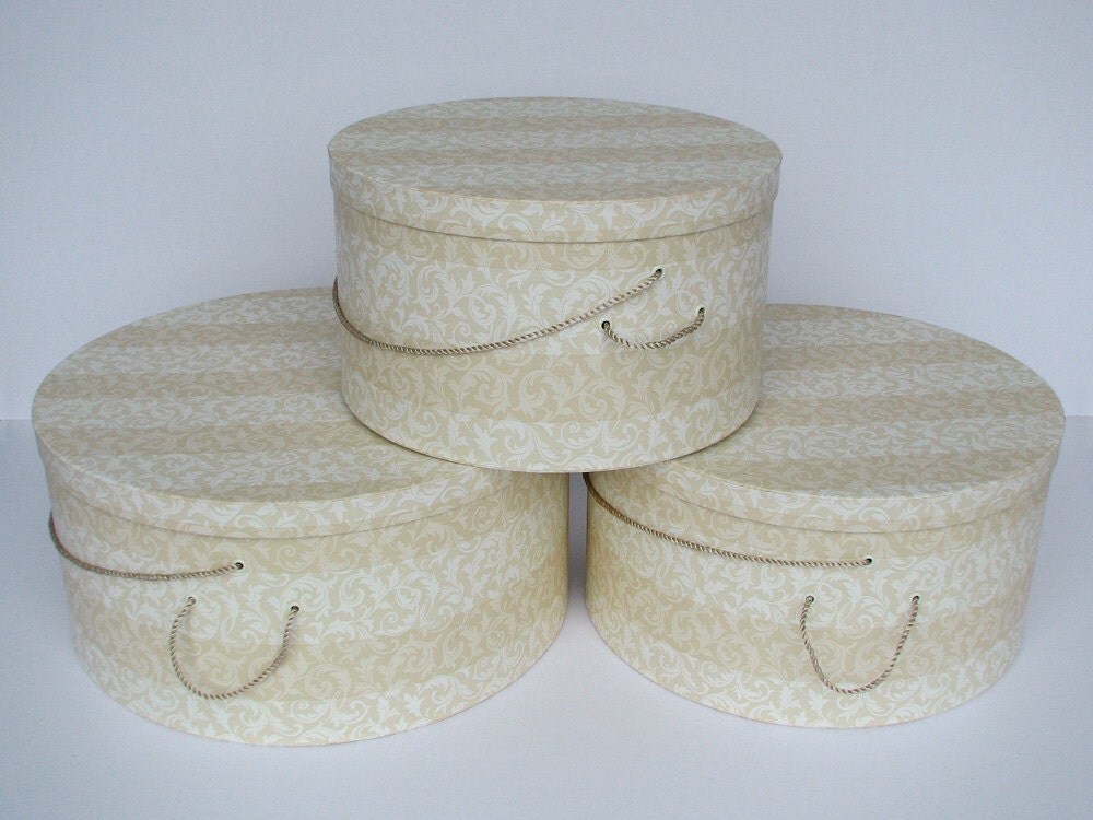 SALE 99 Free Shipping XLarge HAT BOXES Elegant Striped