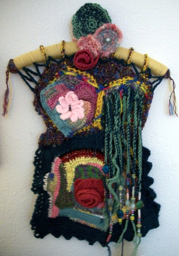 Freeform Crochet Fiber Art