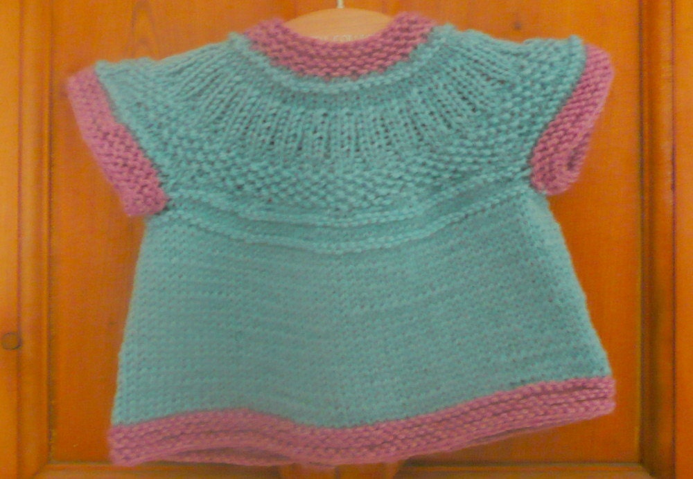Knitting Pattern Cardigan Seamless Top Down Baby Girl