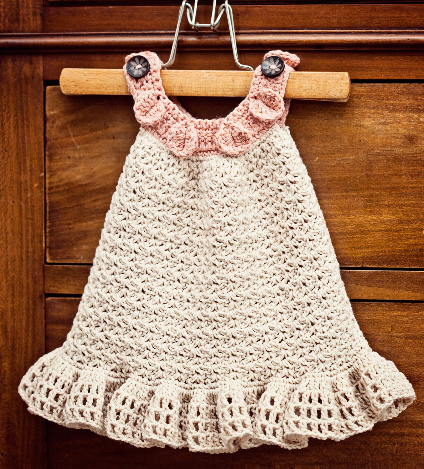 Crochet dress PATTERN Halter Ruffle Dress sizes up to 5