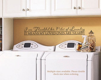 Laundry Room Decal Wall Decor Vinyl Decal Wall Art 034- 36"