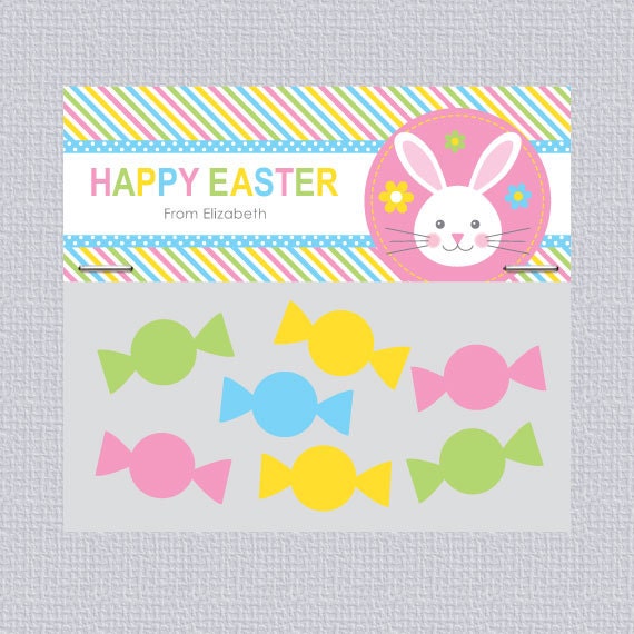 Easter Bunny Treat Bag Toppers Personalized (Digital File) Il_570xn