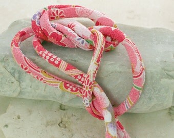 Japanese Chirimen Cording - Necklace or Bracelet Cord Kimono Fabric 811A