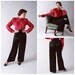 LAST CHANCE Vintage 1940s Pants - Shiny Rayon Charmeuse High Waisted Pants