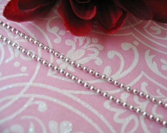 5pc...1.5mm Shiny Silver Ball Chains. Great for pendants, Cabochons, Scrabble and Glass Tiles.