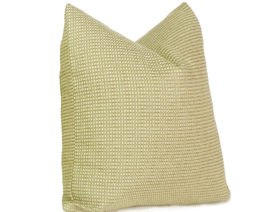 Moss Green Pillows Nubby Tweed Pillow Textured Pillow