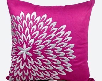 Deep Purple Aster Flower Pillow Cover 12 x 18 by KainKain on Etsy