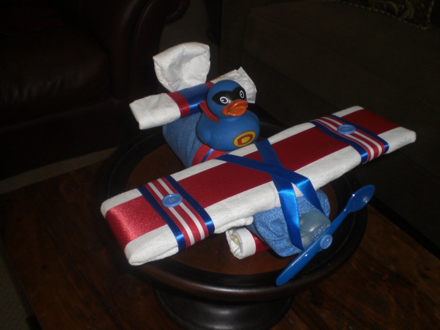 Airplane Diaper Cake Baby Shower by bearbottomdiapercakes on Etsy