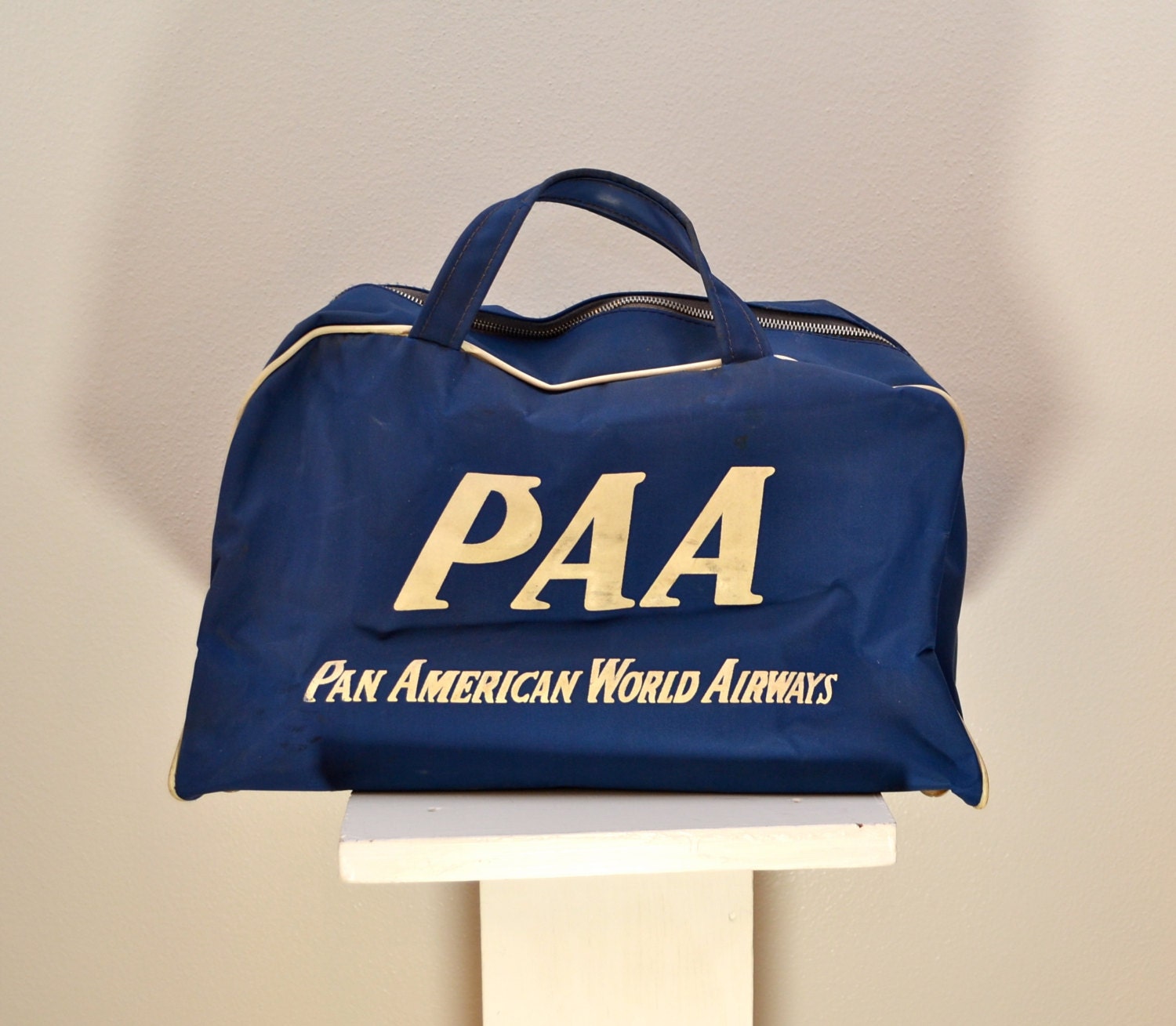 Vintage PAN AM Airlines Duffel bag 1950's or 60's