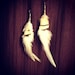 White feather earrings, on SALE NOW