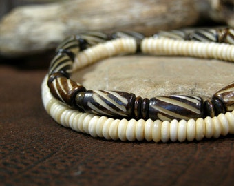 Bracelet for Men, Bone Bracelet, Beaded Bracelet, Mens Jewelry, Native American, Tribal Bracelet, Mens Bracelet, Stack Bracelets