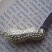 Peanut knife necklace, vintage peanut pocketknife on gold plated chain, peanut butter