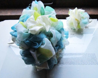 Vintage Fabric Flower Bouquet