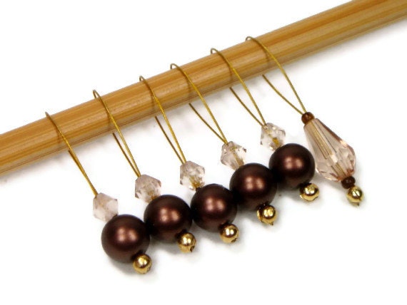 Beaded Knitting Stitch Markers Set Snag Free DIY by TJBdesigns