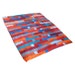Shifting Stripes - Modern Patchwork Bed Quilt in Shades of Orange, Red, and Blue - ON SALE