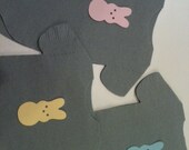 Pack of 30 baby shower snap shirt napkins in any color with candy bunnies. Boy or girl. Il_170x135