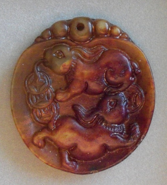 Items similar to Year of the Rabbit Beautiful Jade Pendant on Etsy