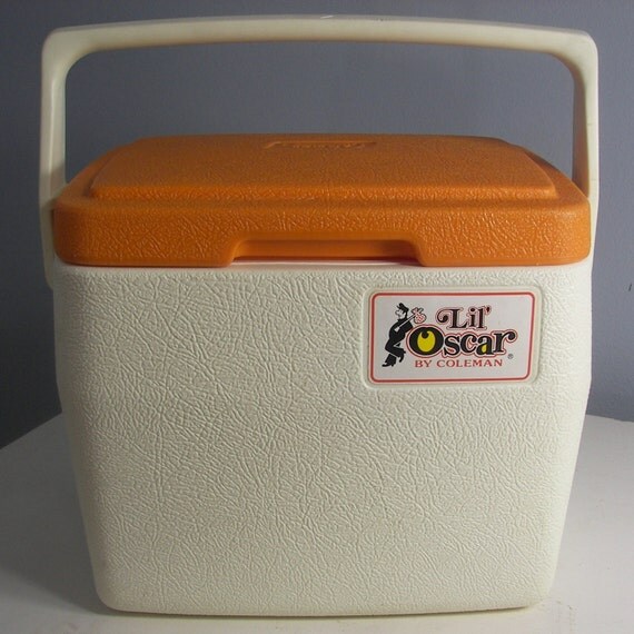 Vintage Lil Oscar Coleman Cooler Orange and White